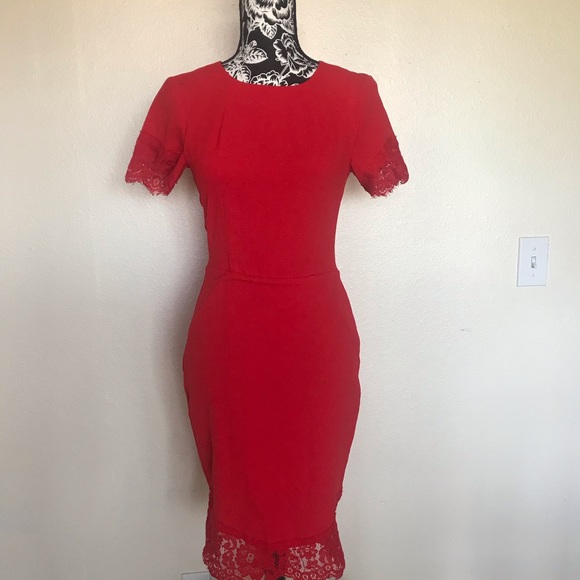 H&M Dresses & Skirts - Sold! Midi red dress 🌹